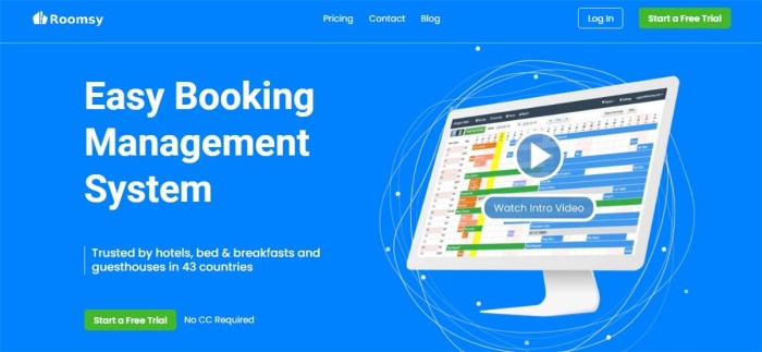 Bed and breakfast booking software